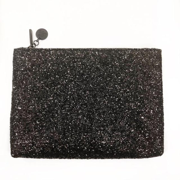 Black 2025 glitter clutch